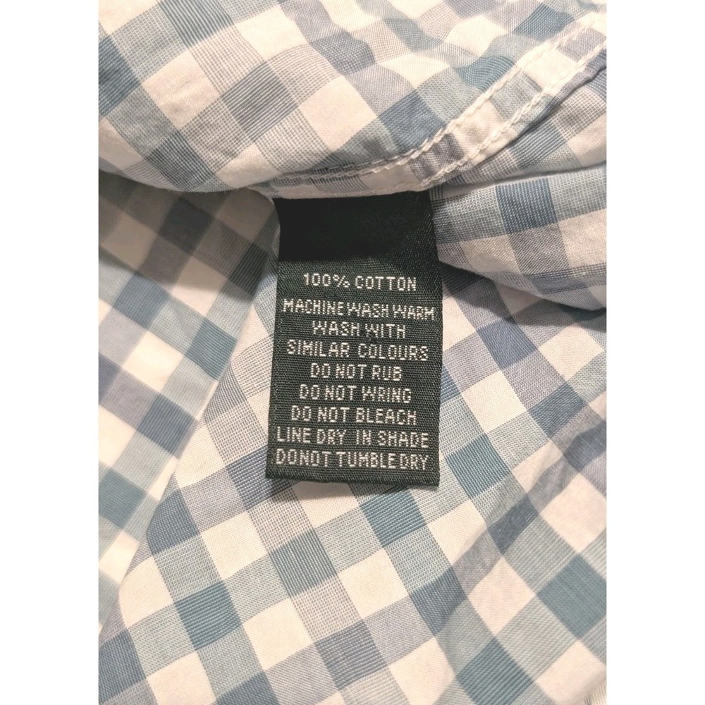 Rodd And Gunn Men's Green &‎ Blue Checkered Print Oxford Shirt - Size Large - Picture 5 of 6